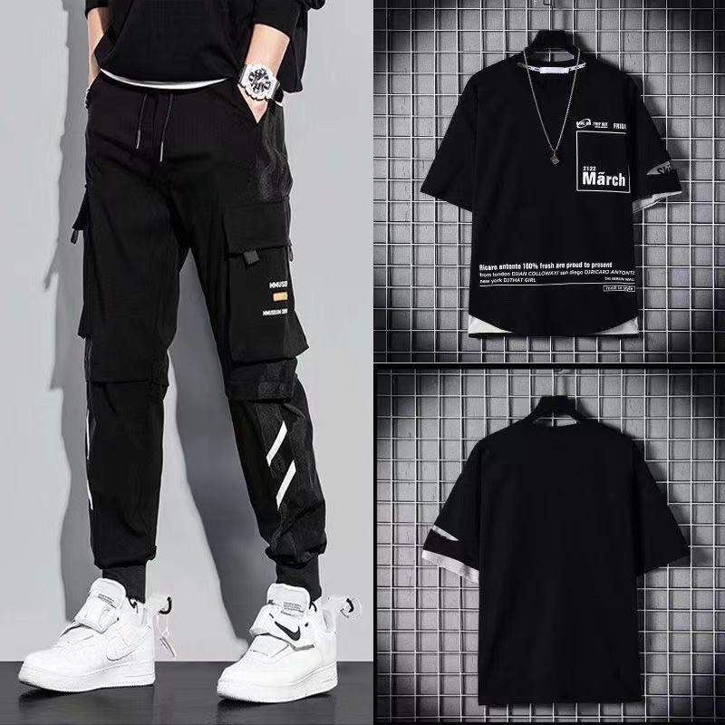 黑色T恤01+黑色褲子01