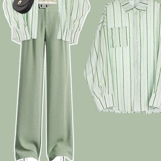 綠色寬褲/單品